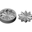 Mold-Lotus-10-leaf-100mm-rosette-02.jpg Mold 10 leaves lotus leaves rosette onlay relief 3D print model