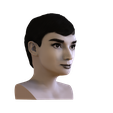 untitled.710.png Audrey Hepburn black and white bust for full color 3D printing