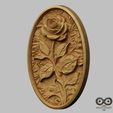 Rose-Elegance-Relief-4.jpg Rose Elegance Relief STL file for 3d printing or CNC 3D print model