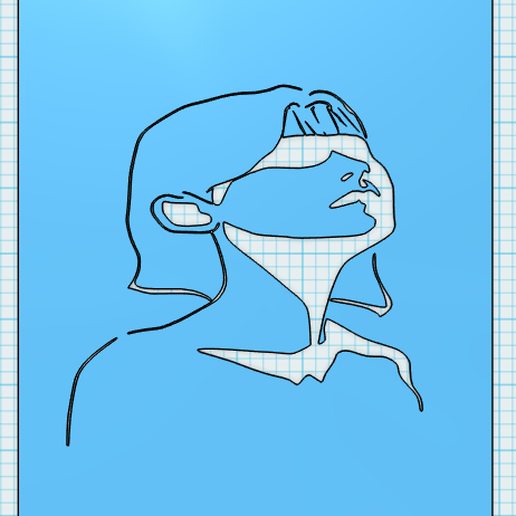 Girl portrait 3D model