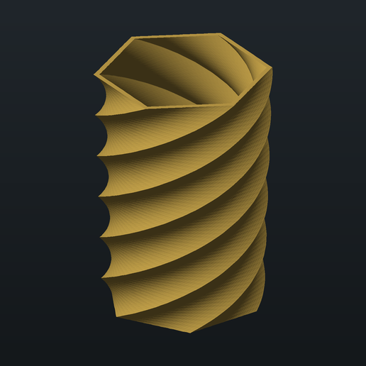 Twisted Hexagonal Planter 110mm