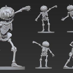 Huesitos-Halloween-POSE1.jpg Download OBJ file Fantasy Human Skeleton (Undead) 3D Printable Halloween Version • 3D printer template, Apache_Studio