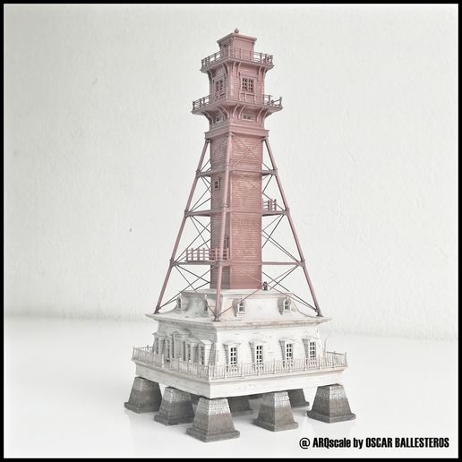 🏝️ MILLER'S ISLAND LIGHTHOUSE - N (1/160) SCALE MODEL LANDMARK・ 3D File ...