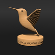 Shapr-Image-2024-01-06-191220.png Hummingbird Figurine with Inspirational Quote stand, thoughtful gift, hummingbird decoration