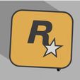 ro2.jpg Rockstar games logo sign with LED light inside