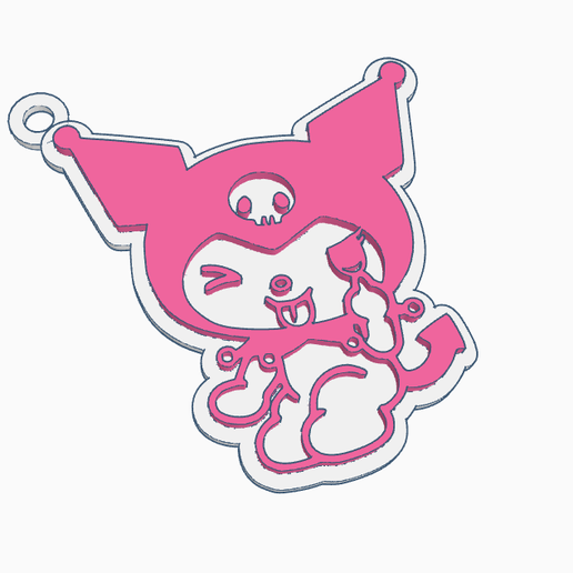 Kuromi keychain 3D model