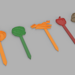 plant_signs.png Free STL file Vegetable signs・3D printer model to download