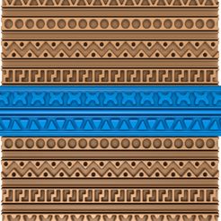 86565666.jpg Fichier 3D Rouleau d'argile à motifs grecs / rouleau de poterie / rouleau d'argile à motifs aztèques / imprimeur de motifs ethniques・Design pour imprimante 3D à télécharger
