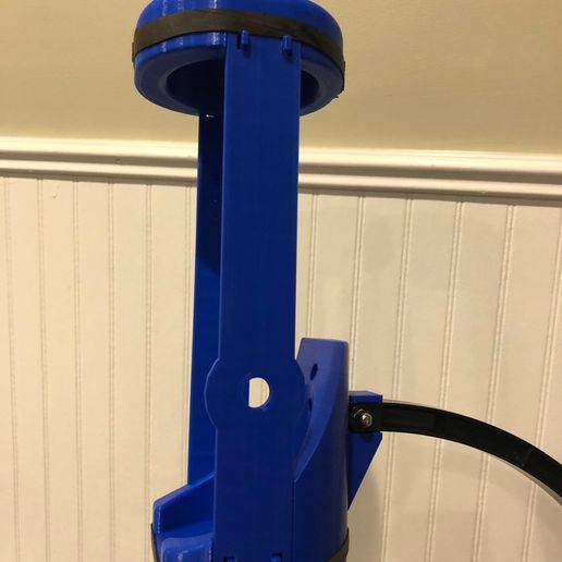 Handy hands free mount for GoPro curved extension arm (attached to chest mount) 3D model