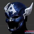 Samurai_Captain_America_helmet_3d_print_model-02.jpg Captain America Helmet - Samurai Heroes Cosplay