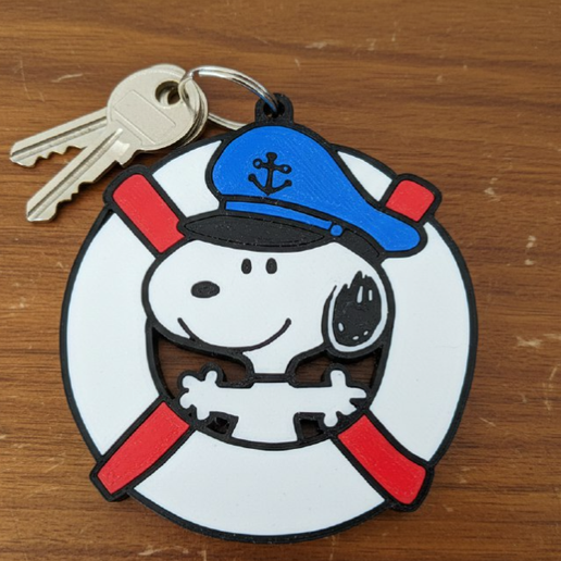 keychain snoopy stl/3mf multicolor