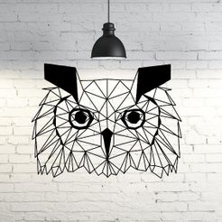50.Owlwild.jpg Sculpture murale de chouette sauvage 2D