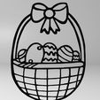 6.jpg line art easter, 2d art easter decor, wall art easter decor, basket with eggs decor, eggs, easter eggs