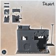 3.jpg Two-story desert building with flat roof and electrical poles (20) - Canyon Sandy Landscape 28mm 15mm RPG DND Nomad Desertland African Middle East