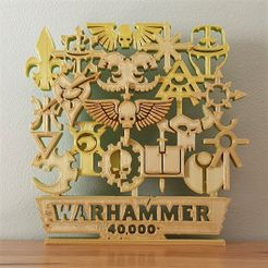 c20200828_131429.jpg Archivo STL gratis El adorno de las obras de arte de las facciones de Warhammer 40K・Diseño imprimible en 3D para descargar, 3DPrintBunny