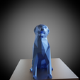 0002.png Statuette of a lowpoly sitting dog