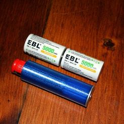 IMG_2131.JPG Free STL file 18650 Cell to 2x C-Cell Battery Adapter・3D printable model to download