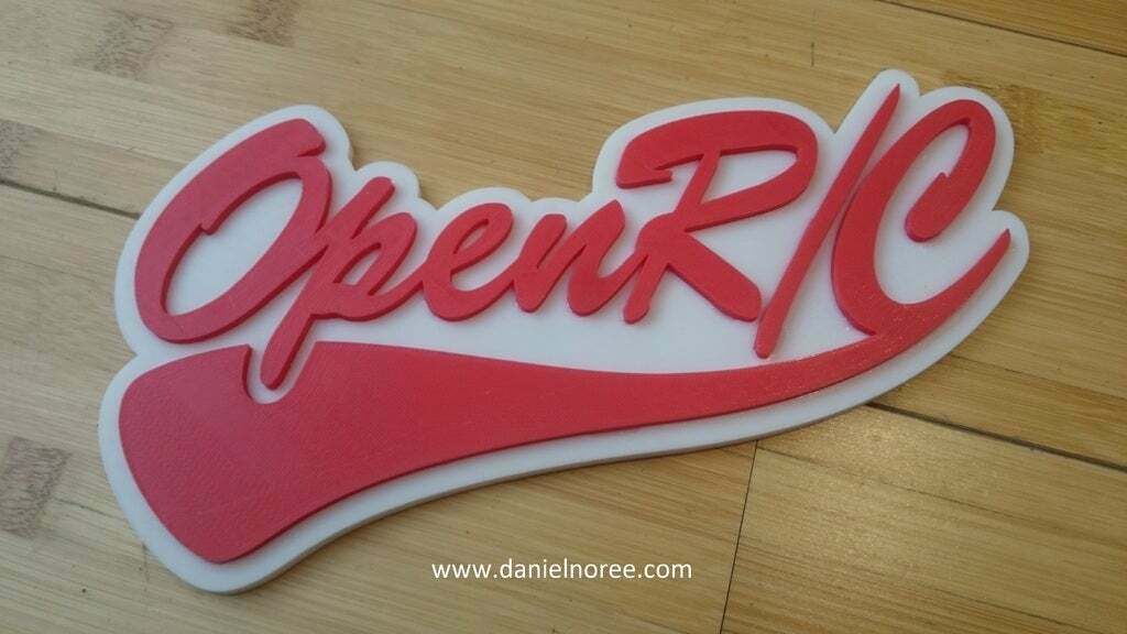 Printed_OpenRC_Logo.JPG Télécharger fichier DXF gratuit Logotypes OpenR/C • Design pour imprimante 3D, DanielNoree