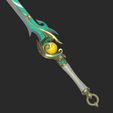 Render3.png Genshin Impact Zibai Sword 3Dprint