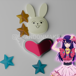 1.png STL file Ai Hoshino accesories for cosplay - Oshi no Ko・3D print design to download