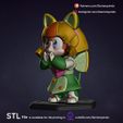ST i File is available for 3D printing in cults3D.com/Derianquindo Francine / Samurai Pizza Cats fanart