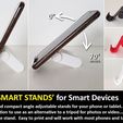 51494b66b20eaec11fe501f5bdf797f4_display_large.jpg STL-Datei Smart Stand - A smart little stand for Smart Devices (Phones and Tablets) kostenlos・Vorlage für 3D-Drucker zum herunterladen