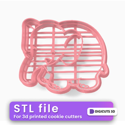 Elephant-cookie-cutter.png Elephant STL File - Animals of the Jungle Cookie Cutter