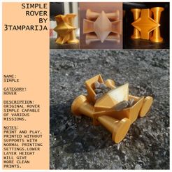 Simple-Rover_Card.jpg STL file Simple Rover・3D print design to download