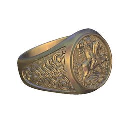103.jpg Fichier STL gratuit chevalier guerrier dragon chevalier bague・Plan imprimable en 3D à télécharger