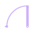 Flèche.stl Angle protractor from 90° to 180