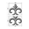 onaly15-04.JPG Flower decoration element relief 3D print model
