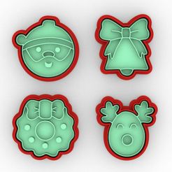 4.jpg Fichier STL Set cortadores para galletas navideños Set d'emporte-pièces pour biscuits de Noël・Plan à imprimer en 3D à télécharger, rob950406