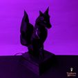ft . 3D Prints Wolf Statue Lamp