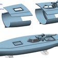 34.jpg Low Profile Stealth Semi Submersible Interceptor 1m RC Ready 3D Printable Model