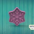 Copo-de-nieve.jpg Fichier STL Flocon de neige Flocon de neige Découpeur de biscuits M1・Design pour imprimante 3D à télécharger