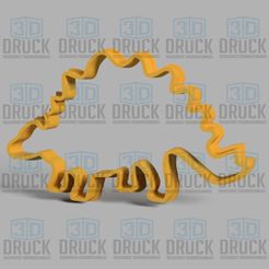 dino7.jpg Fichier STL Dinosaure - Coupe-biscuits de dinosaure・Objet pour imprimante 3D à télécharger