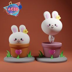8.jpg STL-Datei Kawaii-Häschen・3D-Drucker-Vorlage zum herunterladen