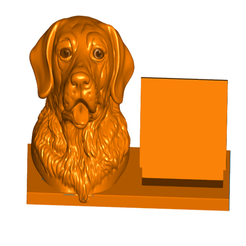 LBfront.png STL-Datei Labrador Retriever Business Card Holder (Expandable) kostenlos・Modell für 3D-Druck zum herunterladen