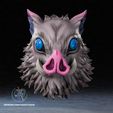 InosukeMask-2.jpg Casco con cabeza de jabalí Impresora 3D STL