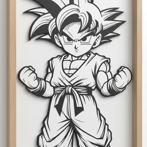Dragon Ball Kid – Hero Stance Silhouette - 3D model önizlemesi