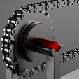 ASSEMBLY.SUPPORT.SPROCKET.AND.CHAIN.59.png Transmission Chain and Gear Assembly - ANSI 60