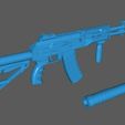 AK12-with-suppressor.jpg AK12 with suppressor for Action Figures 3D print model