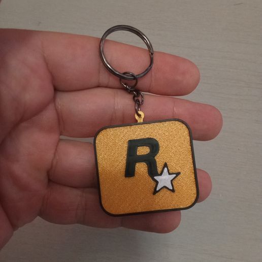 🗝️ Rockstar Logo - Llavero / Decoración - Fan Art・Archivo STL