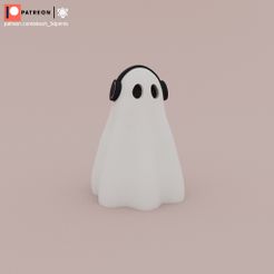 001.jpg Archivo STL ESPECIAL HALLOWEEN FANTASMA MELÓMANO・Plan de impresión en 3D para descargar