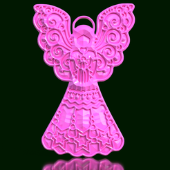 Angel-II.png Polygonal Angel - Celestial Elegance for Hanging II