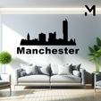 Manchester.png Wall silhouette - City skyline Set