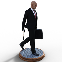 Hitman-Silent-Assassin-Agent-47.png STL file Hitman Silent Assassin Agent 47 3Dprint・3D print object to download