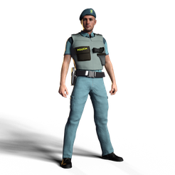 POLICIACIVIL1.png STL file GUARDIA CIVIL MAN POLICE 1・3D printable model to download