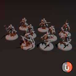 WholeArmy_2.jpg Free STL file 300p Machine Cult Army for Grimdark Future Firefight・Object to download and to 3D print