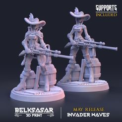 SUPPORTS INCLUDED €— 3DPRINT —> INVADER WAVES: BELKSASAR | MAY RELEASE STL file Deep Sea Hawkeye Lieutenant Nude・3D printable model to download, Belksasar3dprint
